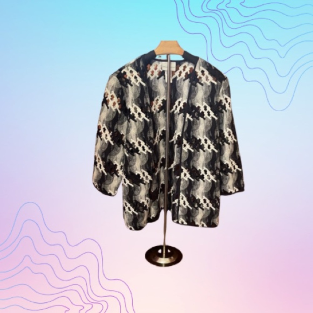 ALFRED DUNNER Vintage Abstract Print Jacket Women’s Size Large